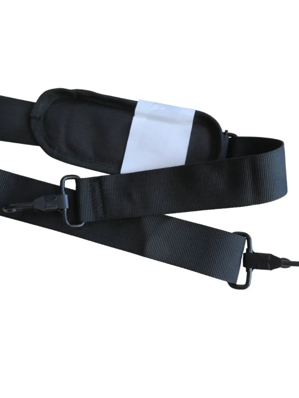 Universal Replacement Shoulder Strap Adjustable Black Shoulder Pad Metal Swivel